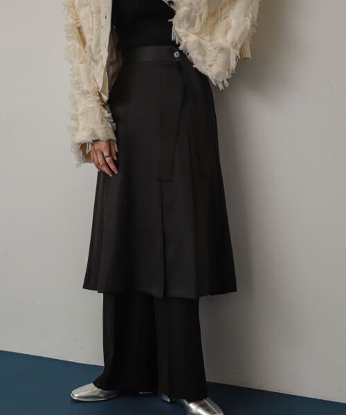 ＊＊SENSE OF PLACE by URBAN RESEARCH / センスオブプレイス バイ アーバンリサーチ スカート | プリーツミディスカート（BLACK）