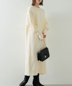 『WEB/一部店舗限定』センターシームサムホールニットワンピース