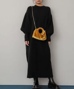 『WEB/一部店舗限定』センターシームサムホールニットワンピース