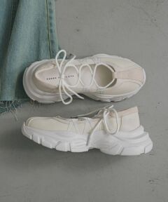 『抗菌』『消臭』レースアップバレエスニーカー