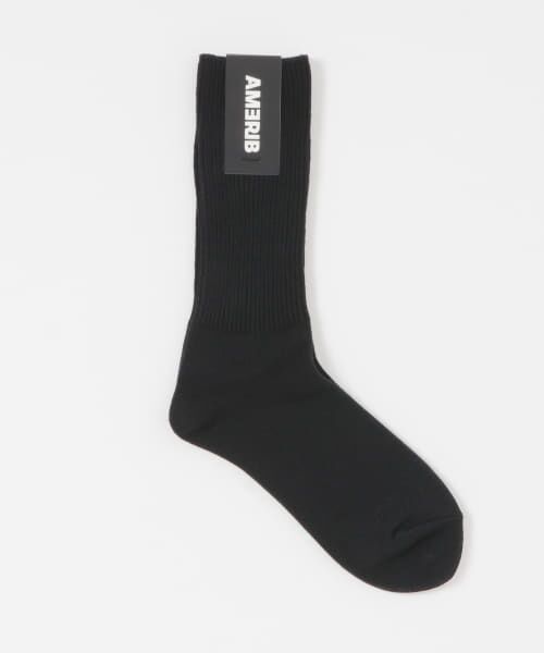 ＊＊SENSE OF PLACE by URBAN RESEARCH / センスオブプレイス バイ アーバンリサーチ ソックス | AMERIB　AMERIB RIBSOX（BLACK）