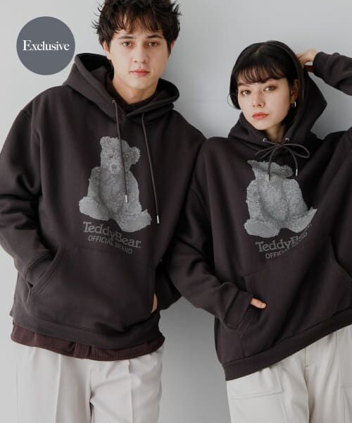 ＊＊SENSE OF PLACE by URBAN RESEARCH / センスオブプレイス バイ アーバンリサーチ パーカー | 『別注』TeddyBear×SENSE OF PLACE　テディベアパーカー（BROWN）