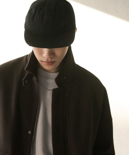 ＊＊SENSE OF PLACE by URBAN RESEARCH / センスオブプレイス バイ アーバンリサーチ キャップ | ロゴシシュウダメージキャップ（BLACK）