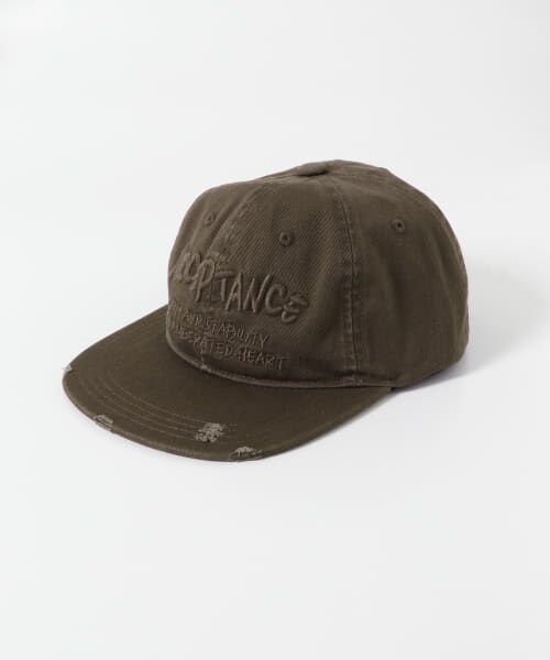 ＊＊SENSE OF PLACE by URBAN RESEARCH / センスオブプレイス バイ アーバンリサーチ キャップ | ロゴシシュウダメージキャップ（D.BROWN）