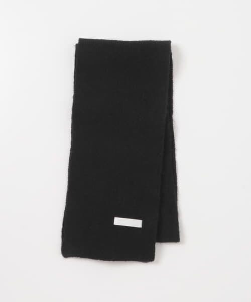 ＊＊SENSE OF PLACE by URBAN RESEARCH / センスオブプレイス バイ アーバンリサーチ マフラー・ショール・スヌード・ストール | プレーンニットマフラー（BLACK）