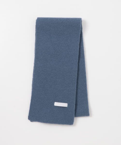 ＊＊SENSE OF PLACE by URBAN RESEARCH / センスオブプレイス バイ アーバンリサーチ マフラー・ショール・スヌード・ストール | プレーンニットマフラー（BLUE）