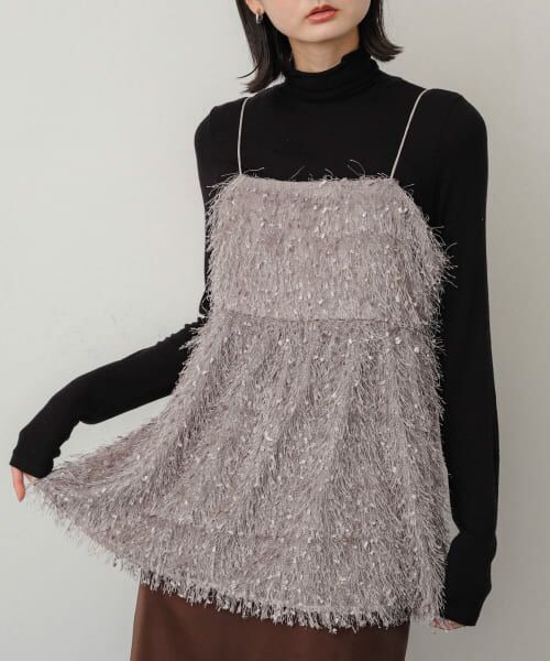 セール】 フェザーフリンジキャミビスチェ （その他トップス