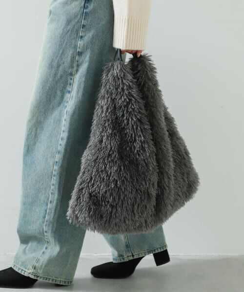 ＊＊SENSE OF PLACE by URBAN RESEARCH / センスオブプレイス バイ アーバンリサーチ トートバッグ | ボアトートバッグ（GRAY）