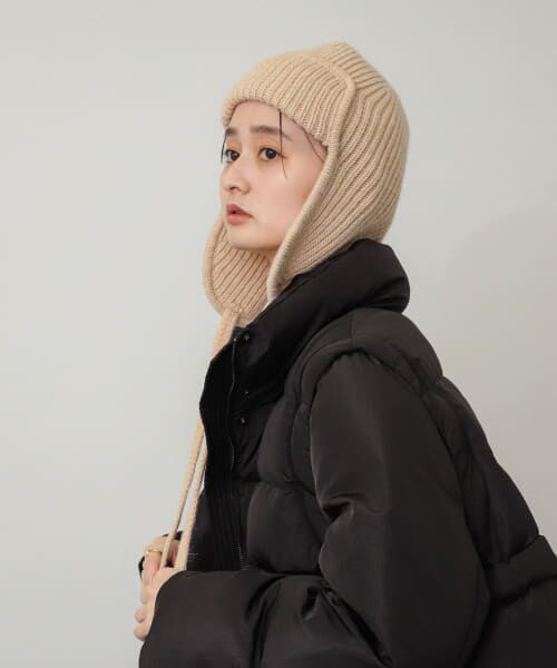 ＊＊SENSE OF PLACE by URBAN RESEARCH / センスオブプレイス バイ アーバンリサーチ ニットキャップ | ニットフライトハット（IVORY）