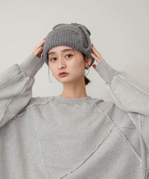 ＊＊SENSE OF PLACE by URBAN RESEARCH / センスオブプレイス バイ アーバンリサーチ ニットキャップ | ニットフライトハット（GRAY）