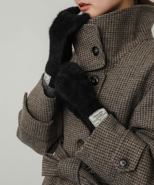 ＊＊SENSE OF PLACE by URBAN RESEARCH / センスオブプレイス バイ アーバンリサーチ 手袋 | シャギーニットグローブ（BLACK）