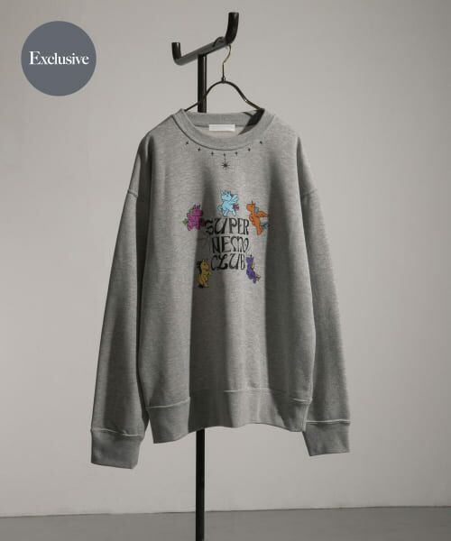 ＊＊SENSE OF PLACE by URBAN RESEARCH / センスオブプレイス バイ アーバンリサーチ スウェット | 『別注』SHUHEI KOKI×SENSE OF PLACE　ラメスウェット（GRAY）