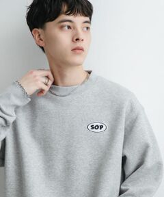 ワッペンクルーネックスウェット