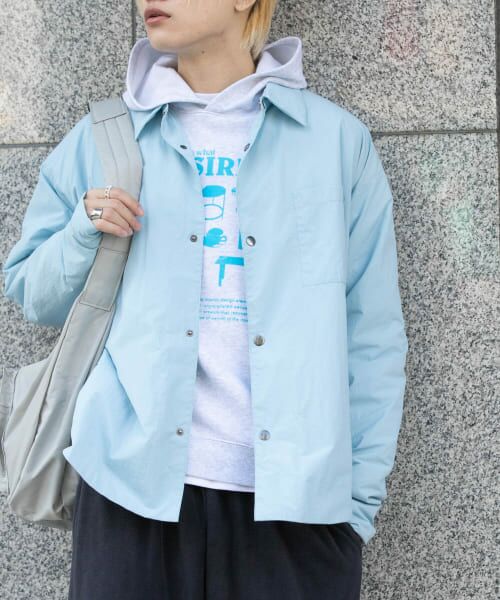 ＊＊SENSE OF PLACE by URBAN RESEARCH / センスオブプレイス バイ アーバンリサーチ シャツ・ブラウス | パデッドルーズシャツ（L.BLUE）