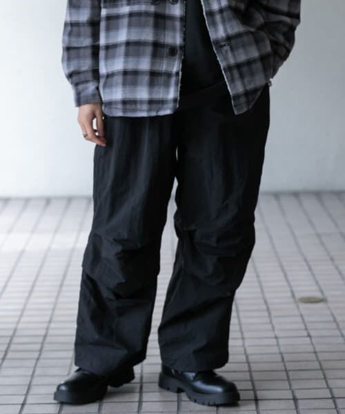 ＊＊SENSE OF PLACE by URBAN RESEARCH / センスオブプレイス バイ アーバンリサーチ その他パンツ | パデッドイージーパンツ（BLACK）