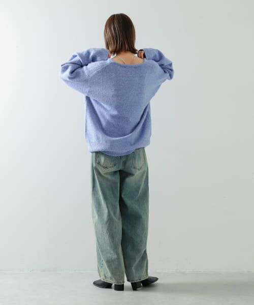 セール】 キーネックコクーンスリーブセーター （ニット