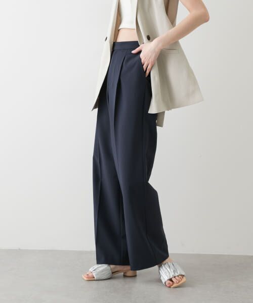 ＊＊SENSE OF PLACE by URBAN RESEARCH / センスオブプレイス バイ アーバンリサーチ その他パンツ | 『セットアップ対応』 センタープレスストレートパンツ（NAVY）