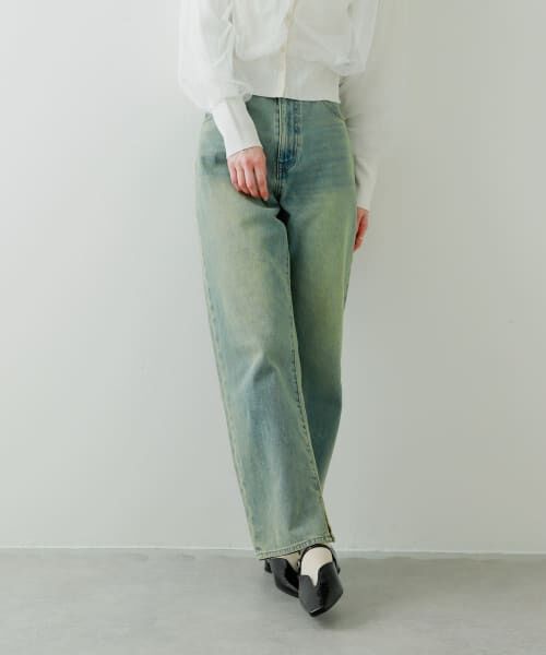 【送料込⭐︎匿名配送】yori Audrey 34ハイウエスト ストレートデニム yori受注会限定商品Audreyテーパードデニム サイズ34 タグつき