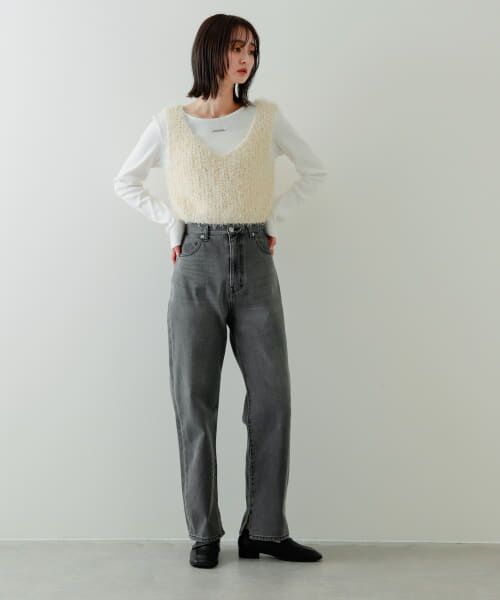 yori Audrey ハイウエスト ストレートデニム　40 yori Audrey ハイウエスト ストレートデニム 40