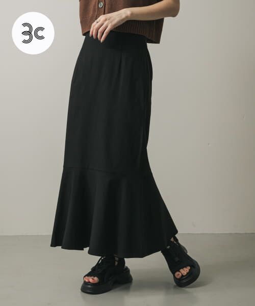 2WAYハイウエストマーメイドスカート FWFS231032 blk Amazon.co.jp: [フレイ アイディー] 2WAYハイウエストマーメイド