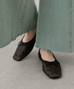 ハートチュールフラットシューズ