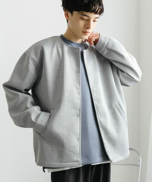 ＊＊SENSE OF PLACE by URBAN RESEARCH / センスオブプレイス バイ アーバンリサーチ カーディガン・ボレロ | ポンチクルーネックカーディガン（GRAY）