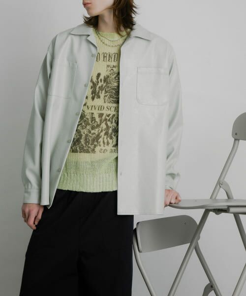 ＊＊SENSE OF PLACE by URBAN RESEARCH / センスオブプレイス バイ アーバンリサーチ シャツ・ブラウス | FLオープンカラールーズシャツ（GREIGE）