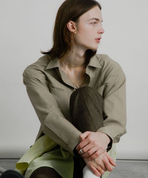 ＊＊SENSE OF PLACE by URBAN RESEARCH / センスオブプレイス バイ アーバンリサーチ シャツ・ブラウス | チェックウエスタンシャツ（KHAKI）