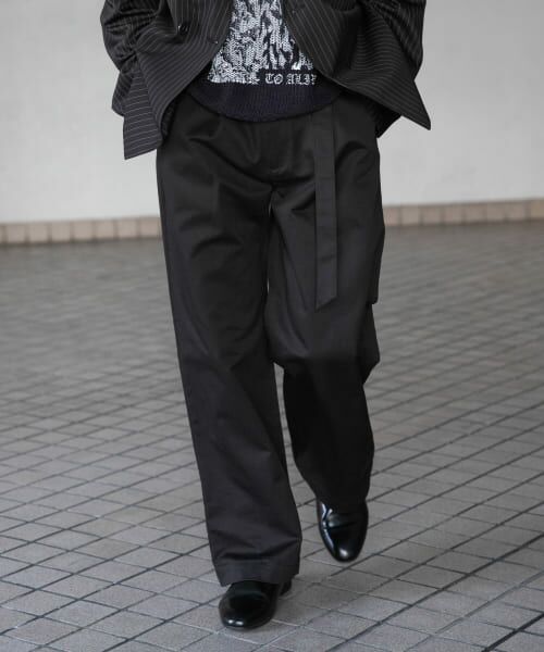 ＊＊SENSE OF PLACE by URBAN RESEARCH / センスオブプレイス バイ アーバンリサーチ その他パンツ | アソートベルテッドストレートパンツ（BLACK）