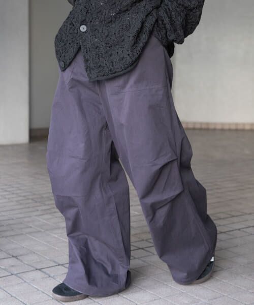 ＊＊SENSE OF PLACE by URBAN RESEARCH / センスオブプレイス バイ アーバンリサーチ その他パンツ | ベイカーワイドパンツ（NAVY）