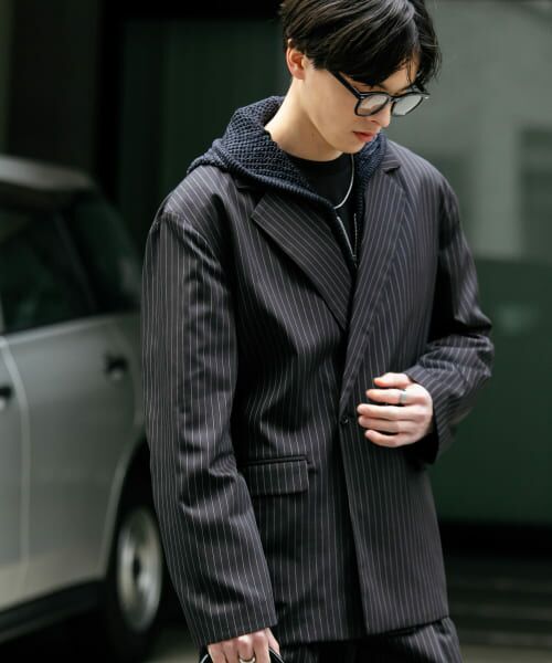 セール】 『セットアップ対応』ピンストライプルーズテーラード