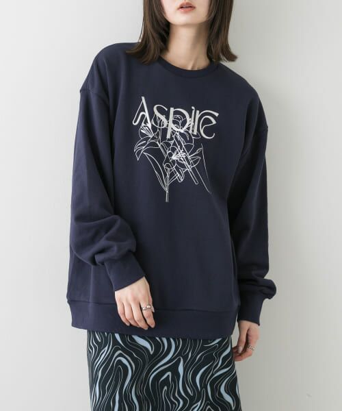 ＊＊SENSE OF PLACE by URBAN RESEARCH / センスオブプレイス バイ アーバンリサーチ スウェット | シシュウグラフィックルーズスウェット（GRAPHIC-A）