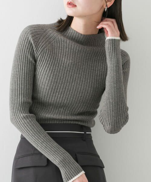 ＊＊SENSE OF PLACE by URBAN RESEARCH / センスオブプレイス バイ アーバンリサーチ ニット・セーター | プチハイネックセーター（GRY×IVO）