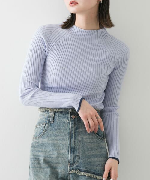 ＊＊SENSE OF PLACE by URBAN RESEARCH / センスオブプレイス バイ アーバンリサーチ ニット・セーター | プチハイネックセーター（PPL×NVY）