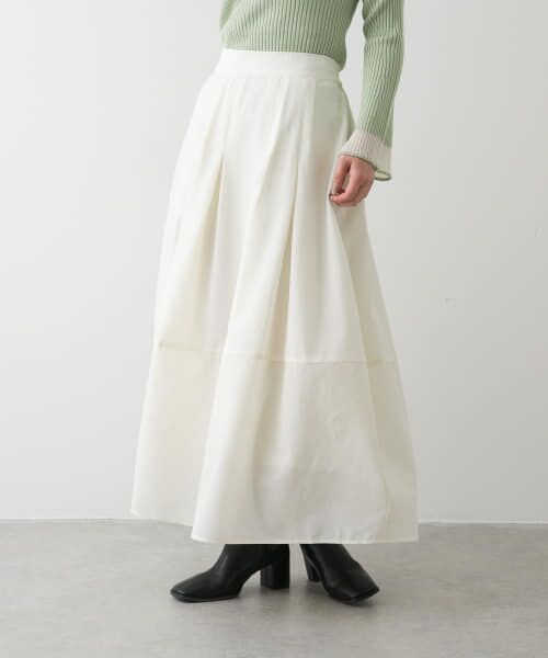 ＊＊SENSE OF PLACE by URBAN RESEARCH / センスオブプレイス バイ アーバンリサーチ スカート | タックボリュームコクーンスカート（OFF WHITE）