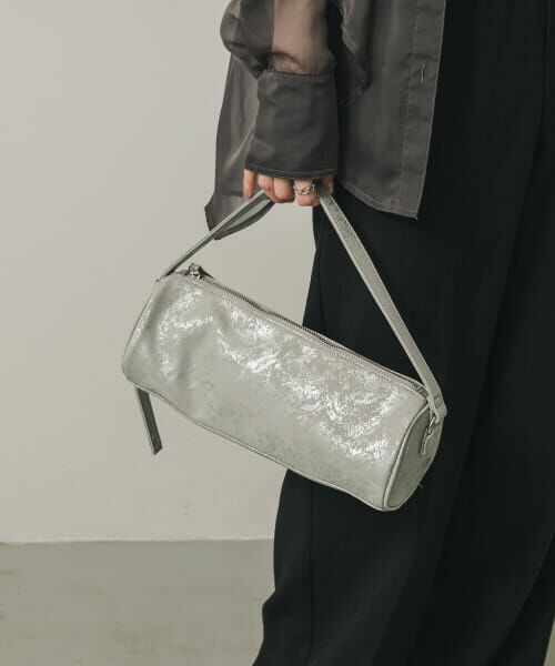 ＊＊SENSE OF PLACE by URBAN RESEARCH / センスオブプレイス バイ アーバンリサーチ ハンドバッグ | ハクプリントドラムバッグ（GRAY）