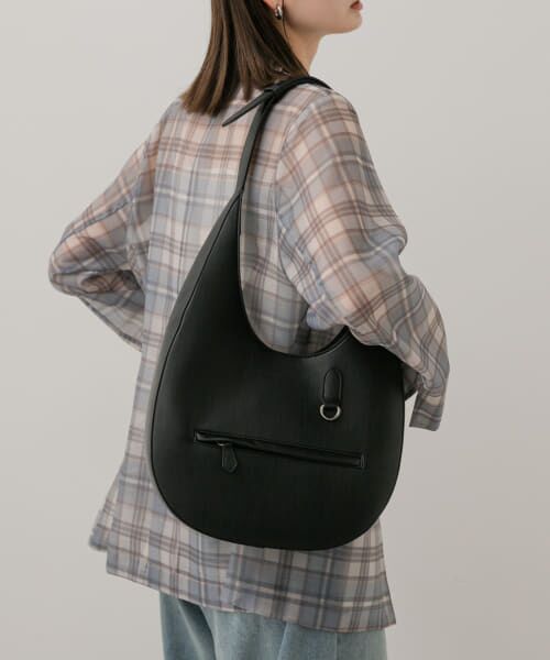 ＊＊SENSE OF PLACE by URBAN RESEARCH / センスオブプレイス バイ アーバンリサーチ ショルダーバッグ | ワンハンドルラウンドバッグ（BLACK）