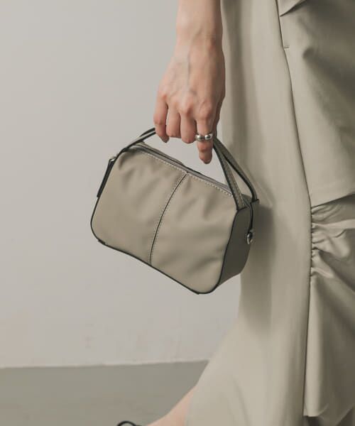 ＊＊SENSE OF PLACE by URBAN RESEARCH / センスオブプレイス バイ アーバンリサーチ ハンドバッグ | 『防汚』2WAYセンターシームプチショルダーバッグ（L.GRAY）