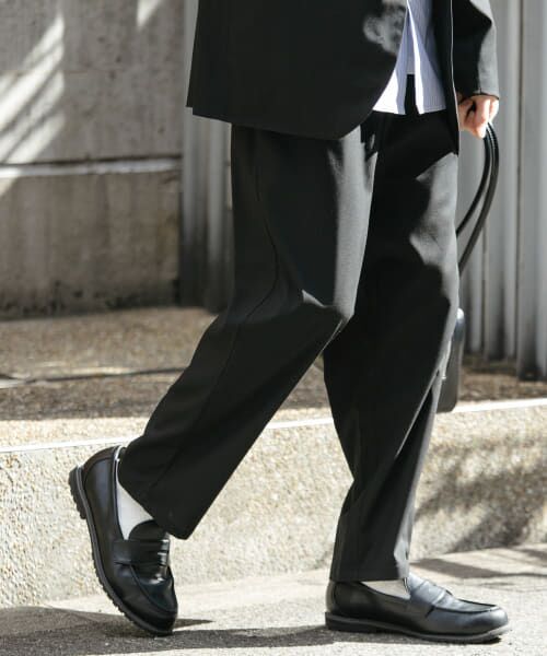 ＊＊SENSE OF PLACE by URBAN RESEARCH / センスオブプレイス バイ アーバンリサーチ その他パンツ | 『セットアップ対応』 CARREMANストレートスラックス（BLACK）