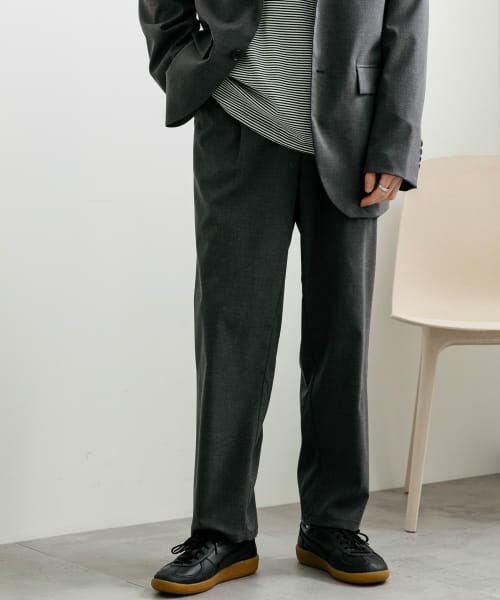 ＊＊SENSE OF PLACE by URBAN RESEARCH / センスオブプレイス バイ アーバンリサーチ その他パンツ | 『セットアップ対応』 CARREMANストレートスラックス（CHARCOAL）