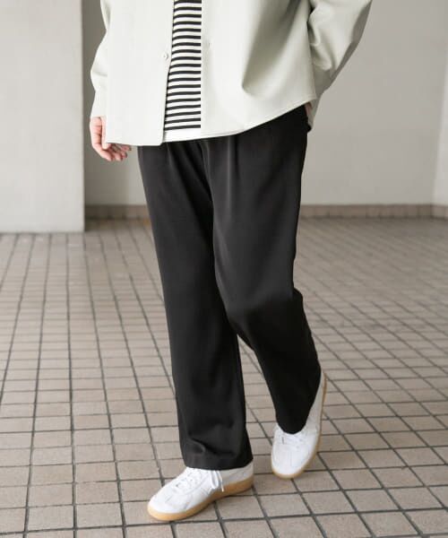 ＊＊SENSE OF PLACE by URBAN RESEARCH / センスオブプレイス バイ アーバンリサーチ その他パンツ | ストレッチテーパードスラックス（BLACK）