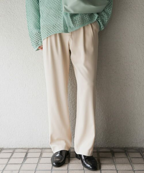 ＊＊SENSE OF PLACE by URBAN RESEARCH / センスオブプレイス バイ アーバンリサーチ その他パンツ | ストレッチテーパードスラックス（GREIGE）