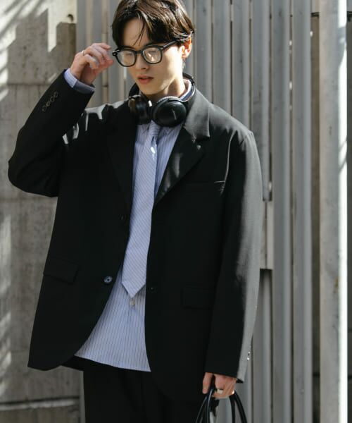 ＊＊SENSE OF PLACE by URBAN RESEARCH / センスオブプレイス バイ アーバンリサーチ その他アウター | 『ユニセックス』『セットアップ対応』 CARREMANテーラードジャケット（BLACK）