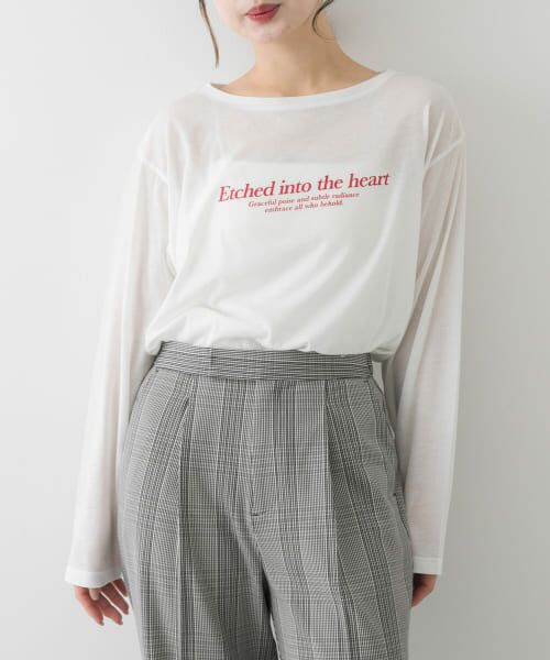 ＊＊SENSE OF PLACE by URBAN RESEARCH / センスオブプレイス バイ アーバンリサーチ Tシャツ | ルーズロゴシアーT（OFF WHITE）