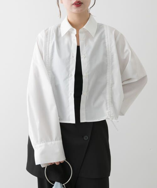 セール】 クロップドシャーリングシャツ （シャツ・ブラウス