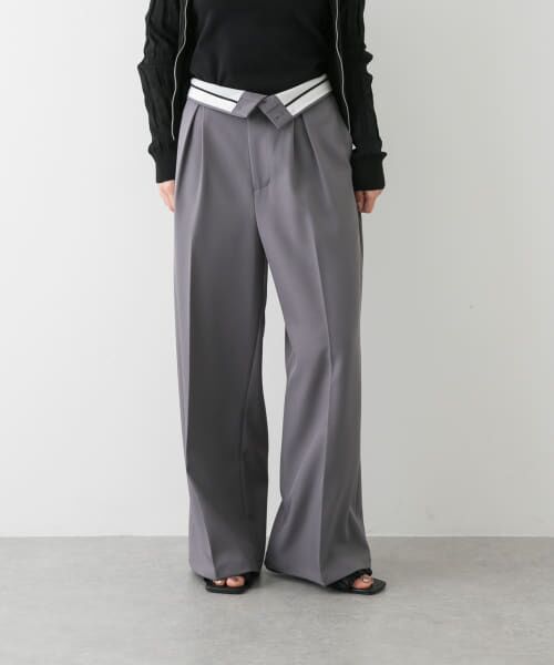 ＊＊SENSE OF PLACE by URBAN RESEARCH / センスオブプレイス バイ アーバンリサーチ その他パンツ | ダブルベルトデザインスラックス（GRAY）