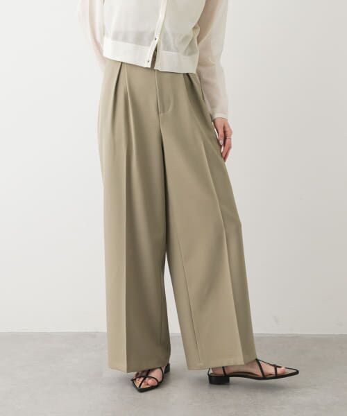 ＊＊SENSE OF PLACE by URBAN RESEARCH / センスオブプレイス バイ アーバンリサーチ その他パンツ | ダブルベルトデザインスラックス（BEIGE）