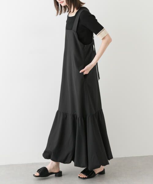 ＊＊SENSE OF PLACE by URBAN RESEARCH / センスオブプレイス バイ アーバンリサーチ ワンピース | バルーンヘムジャンスカ（BLACK）