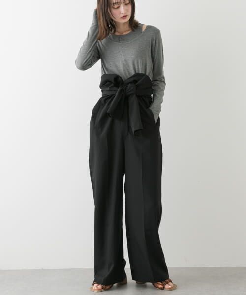 ＊＊SENSE OF PLACE by URBAN RESEARCH / センスオブプレイス バイ アーバンリサーチ サロペット・オールインワン | テーラードジャンプスーツ（BLACK）