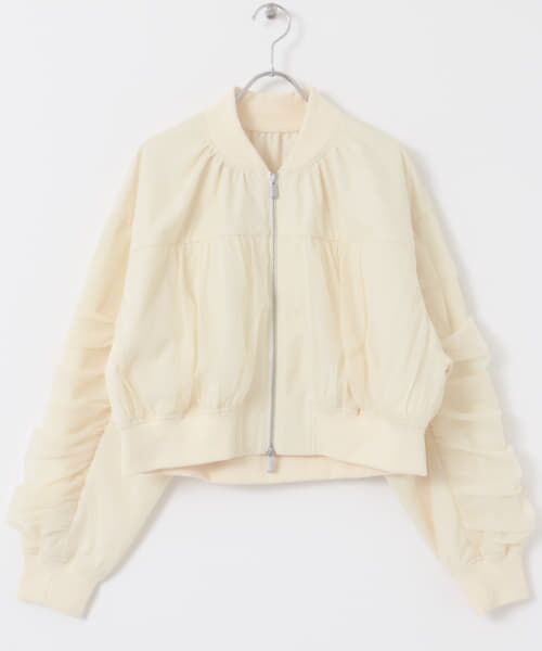 チュールレイヤードブルゾン セール】 チュールレイヤードブルゾン （ブルゾン）｜＊＊SENSE